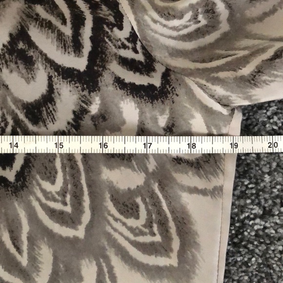 BCBG Silk Midi Shift Dress - Feather Print - Picture 12 of 12